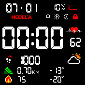 Digital Dark Colored - 24H DD/MM V6.3 SK