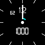 Analógico con meta de pasos.