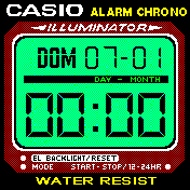 Casio red watchface 24h PTBR
