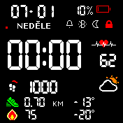 Digital Dark Colored V6 - 24H DD/MM CZ