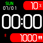 red black white green