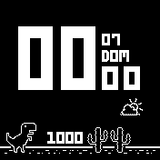 Dino Square Clock Wheater PT BR