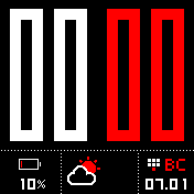 Red white classic digital