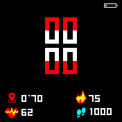 Simple el de serie, pero mejorado.  (versión roja & blanco)