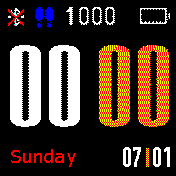 Orange with all important Data readable