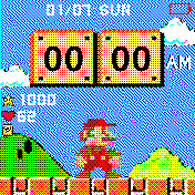 Super Mario Sky Blue Dithered - Month - 12h - AM - PM - v0.1