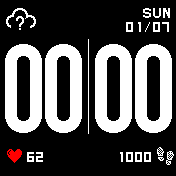 Big Digital Simple 12h