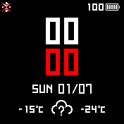 Simple digital weather red