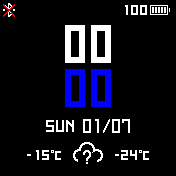 Simple digital weather blue