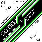 N Watch Black Green 2