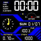 The Orez Watch Blue/Yellow 24h