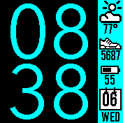 TimeStyle Cyan/Black Eng - 12hr
