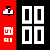 تقویم فارسی سال 97 در رنگ های ابی و قرمز