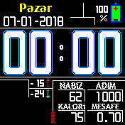 Dijital saatli 2018 Turkce