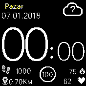 Kocaman Dijital saatli Sade Siyah Turkce