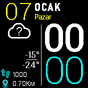 Ay ve Gün İsimli Büyük Saatli Siyah Turkce