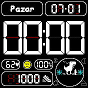 Dijital Fontlu şık Siyah Turkce