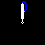 Blue numbered analog