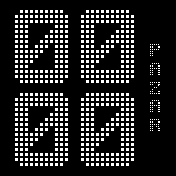 Nokta stilli Büyük Saat Ve Gün 24 Saat