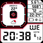 Seiko G757 with month and HR