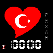 Türkiye Dijital saatli,bayraklı ve günlü