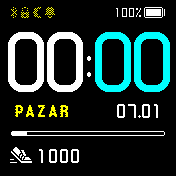 Adım ilerleme Barlı Siyah Sade Turkce