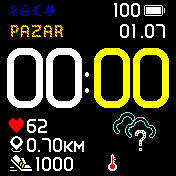 Sarı Beyaz Buyuk Saatli Her sey var Turkce