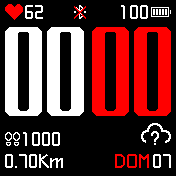 Digitale rosso senza secondi