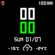 Simple digital weather green