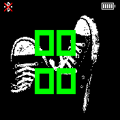 Trampeczki z zielonym zegarkiem v1