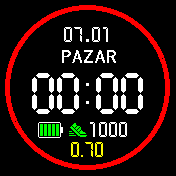 Daire Şekil Dijital Büyük,Gün,Adım,Kalori