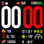 Buyuk Kırmızı Beyaz saatli her sey var Turkce