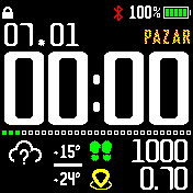 Dijital Fontlu İlerleme Cubuklu Siyah Turkce