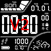 LCD mono Casio style Black GERMAN