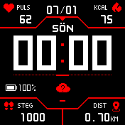 Stratos Red DX Swedish Less clutter Square digits