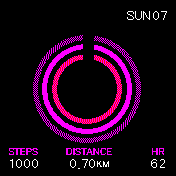 Concentric circles 6 colors, with/without second