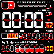 Çılgın Rakamlar Siyah Kırmızı Beyaz