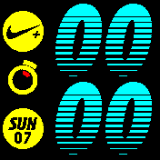 Nike+ Yellow Blue