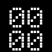 Siyah Beyaz Dijital Fontlu