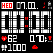 HEMENDEX 180903 digital Black SK 24h