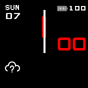 Red_Analog_no_Sec._&_Digital Time at Fixed Position