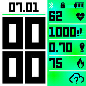 Hemendex 180905 white/turquoise UNI 12/24 h