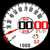  Mustang speedometer gauge 12/24h wred