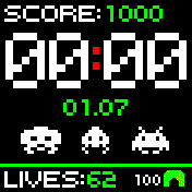 Space Invaders 24h animated