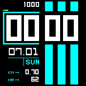 Stripe 24H English - Cyan