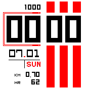 Stripe 24H English - Red