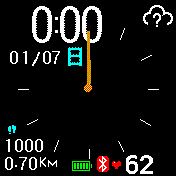 (24H)アナログ盤_歩数と心拍付き