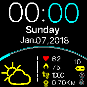 Simple & Informative EN-Black/Colour 24H - ID-Hitam/Warna 12/24H
