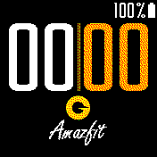 Orange face with lock screen