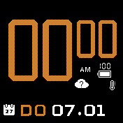 Base 1 2.0 12h orange white